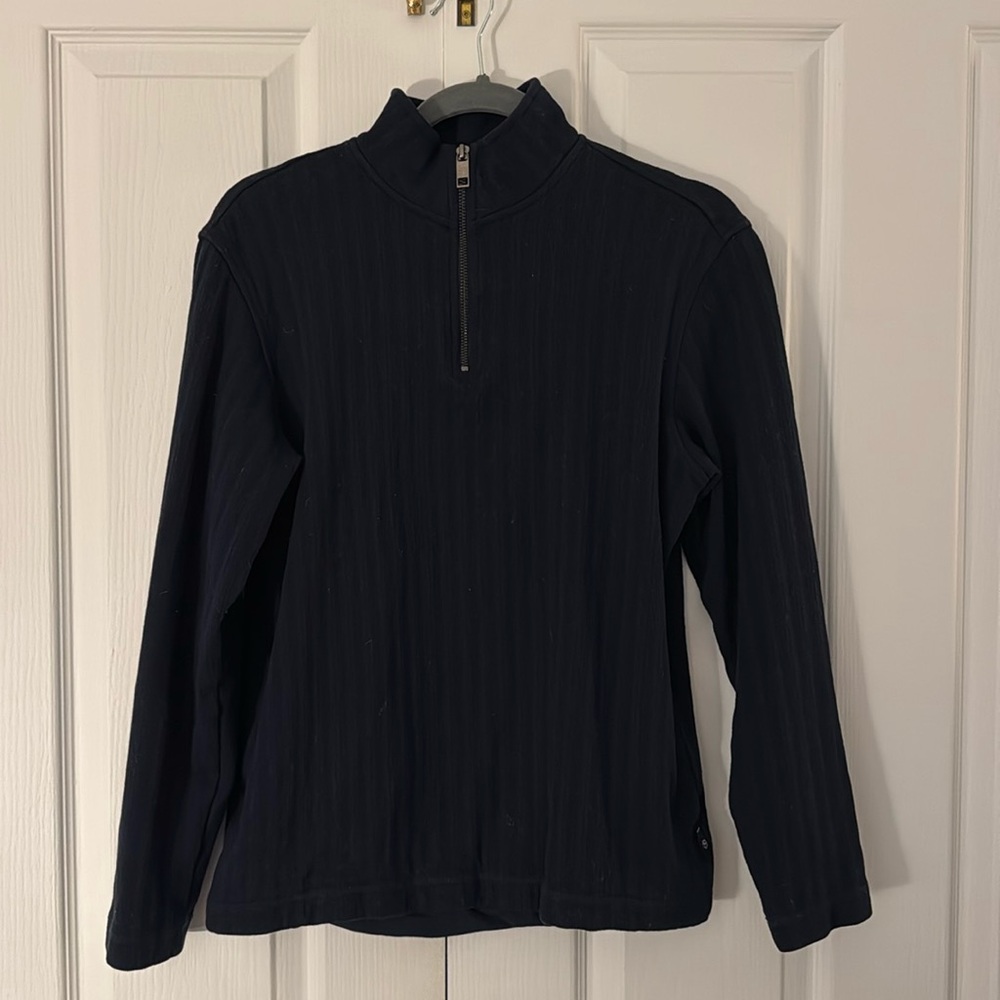 Ted Baker 1/4 Zip in Navy with side pockets